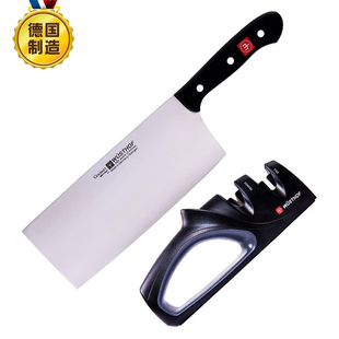 100%德国原装进口Wüsthof三叉4691/18中国厨师刀菜刀+磨刀器