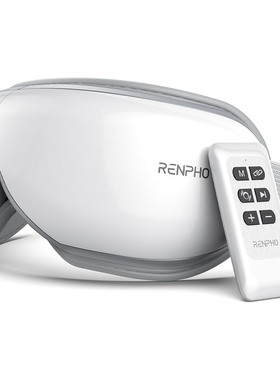 100%日本代购进口RENPHO石墨烯加热技术带遥控4D放松按压空气眼罩