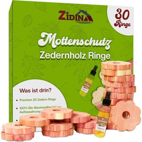 100%德国代购进口Zidina纯天然无添加雪松木球防虫防蛀樟脑丸30粒