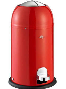 100%德国代购进口Wesco威士克骑士不锈钢脚踏式圆柱形垃圾桶15L