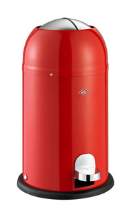 100%德国代购进口Wesco威士克骑士不锈钢脚踏式圆柱形垃圾桶15L