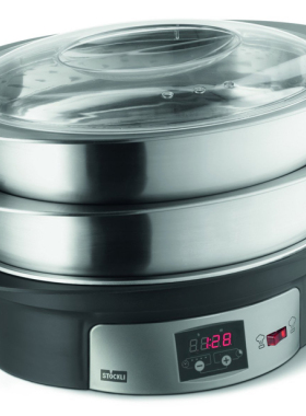 100%德国代购进口Stockli 010202不锈钢带计时电蒸煮海鲜锅电蒸锅