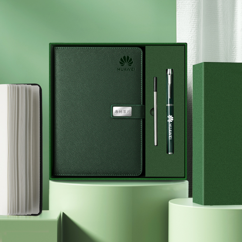 木雷刻字广告套盒定制笔记本子