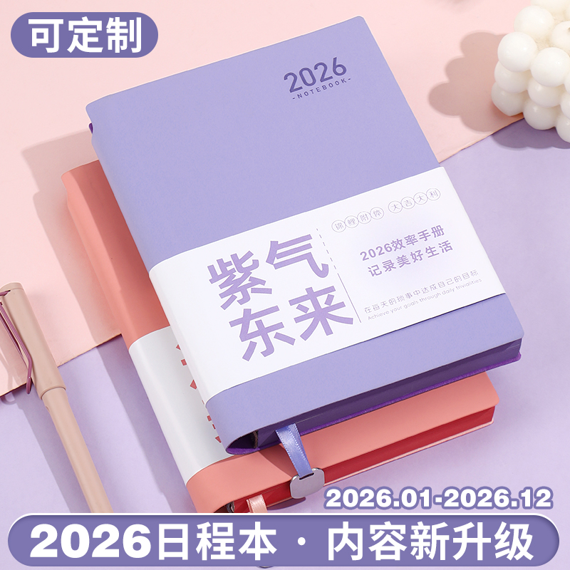 高颜值2026年精美软皮日程本