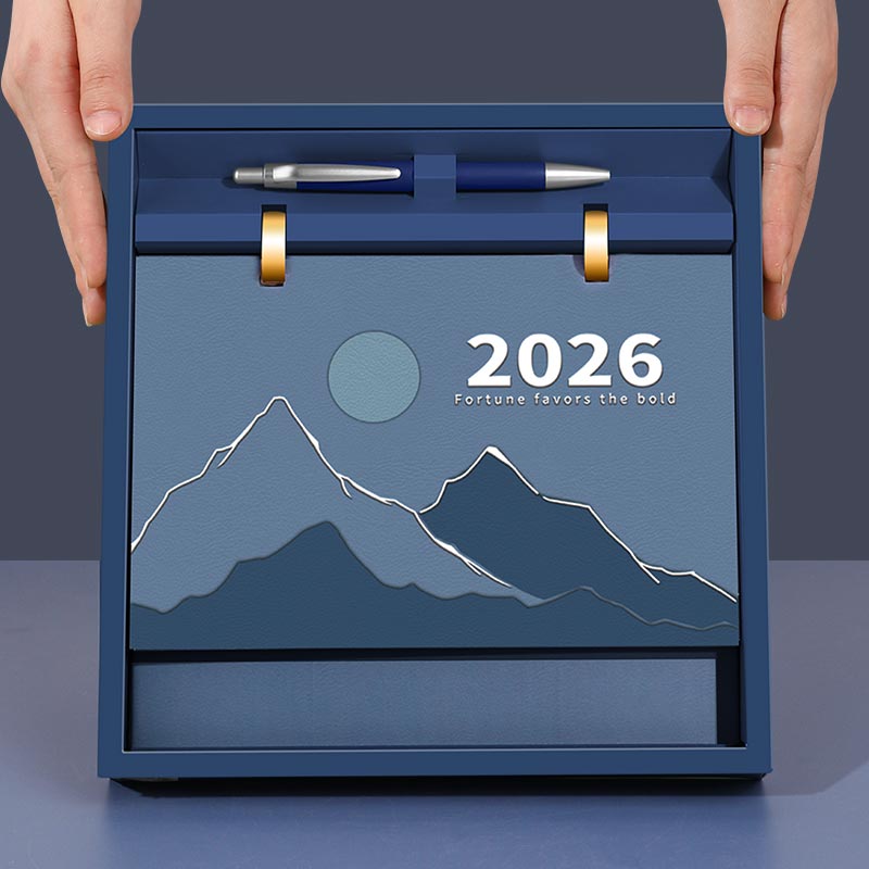 2026年台历定制日历制作新款公司企业商务广告设计专版印刷定做25年台历摆件工作办公室可爱马年小台历定制