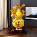 饰工艺品高档葫芦摆件 金葫芦招财葫芦福禄家居客厅玄关电视酒柜装