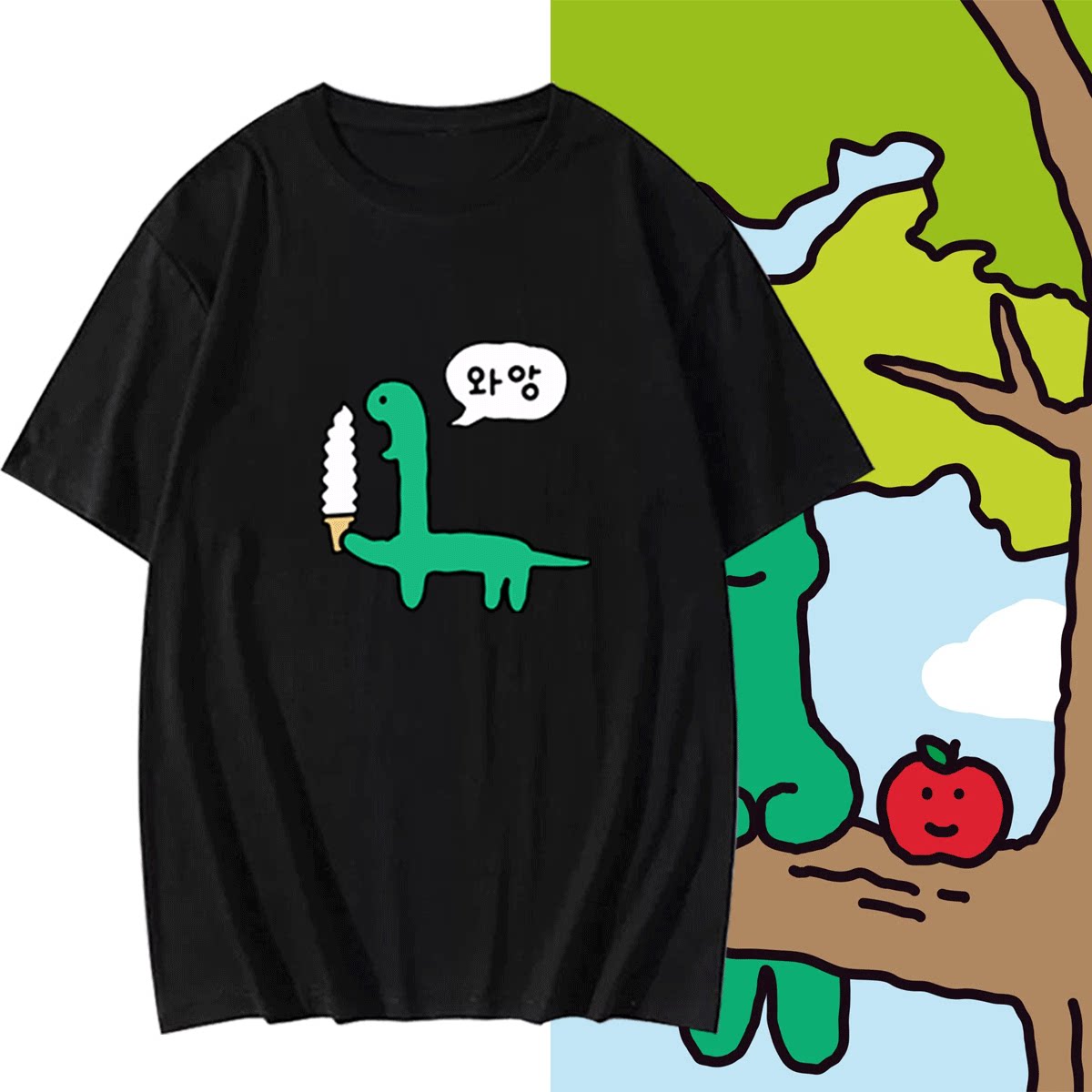 夏季2025新款布拉吉奥动漫周边卡通可爱男女情侣可定制短袖T恤衫