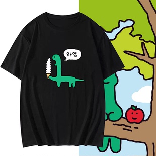 夏季2025新款布拉吉奥动漫周边卡通可爱男女情侣可定制短袖T恤衫