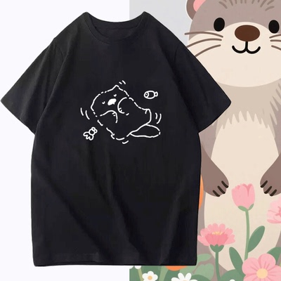 青少年纯棉定制男女情侣短袖T恤