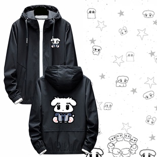 男女定制开衫连帽夹克外套金玟庭金冬天咖喱狗吒aespa卡通二次元