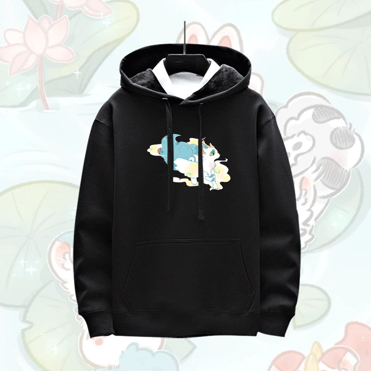 可爱印花连帽衫衣服带帽卫衣