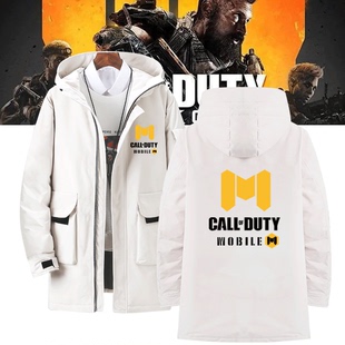 使命召唤黑色行动4射击游戏联名周边同款男冬可定制中长款羽绒服