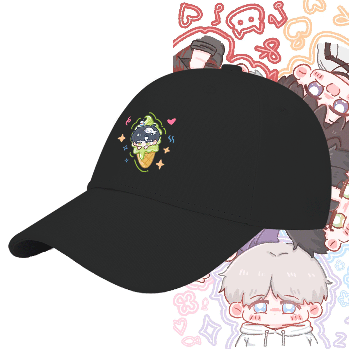 恋与深空游戏夏以昼秦彻祁煜沈星回男女可定制夏鸭舌帽遮阳棒球帽