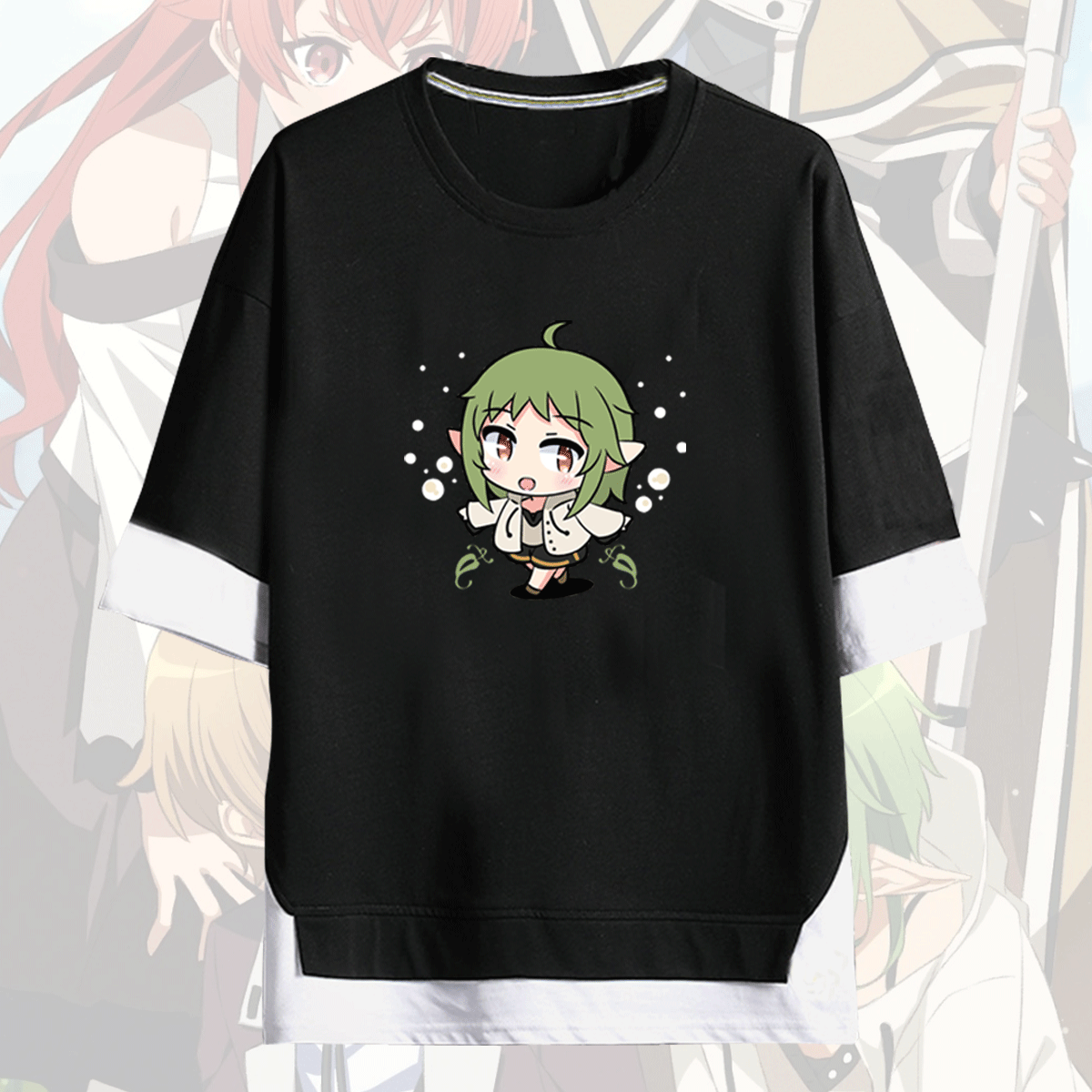 动漫短袖T恤衫男女潮假两件