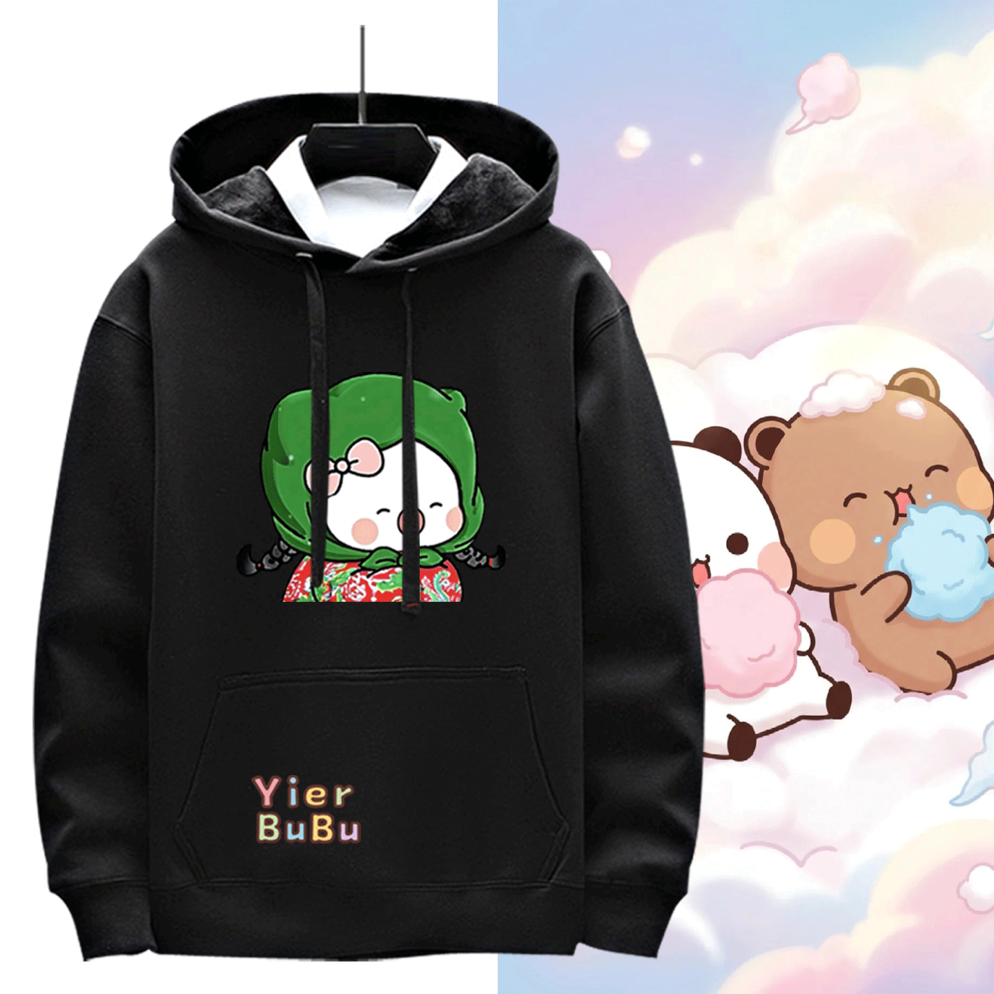 一二和布布动漫周边可定制秋冬连帽卫衣可爱休闲卡通印花男女情侣,男装,卫衣,淘宝优惠券,粉丝福利购,淘宝优惠卷