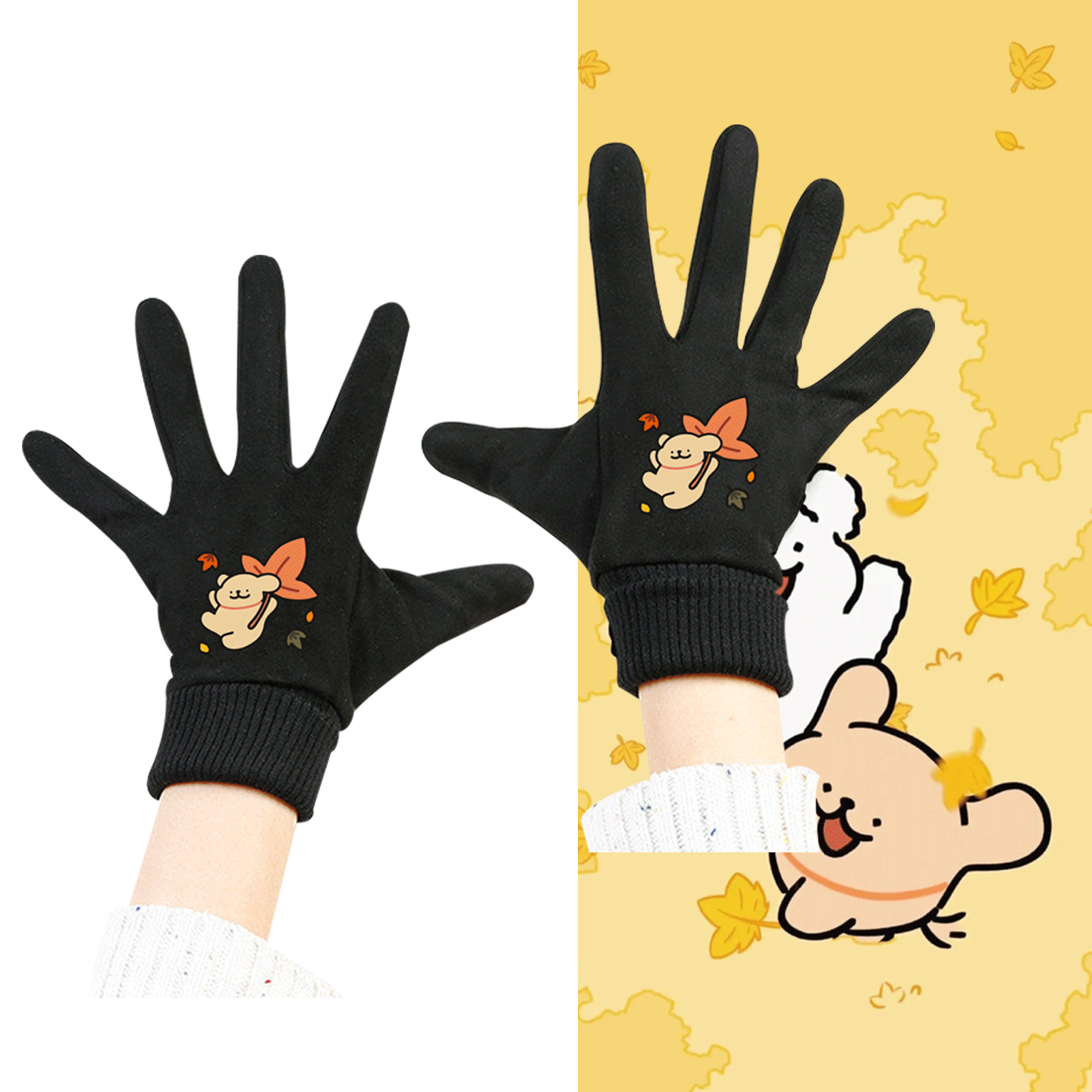 男女可定制分指保暖手套