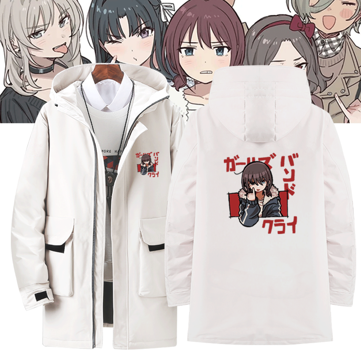 周边男女情侣冬连帽外套羽绒服