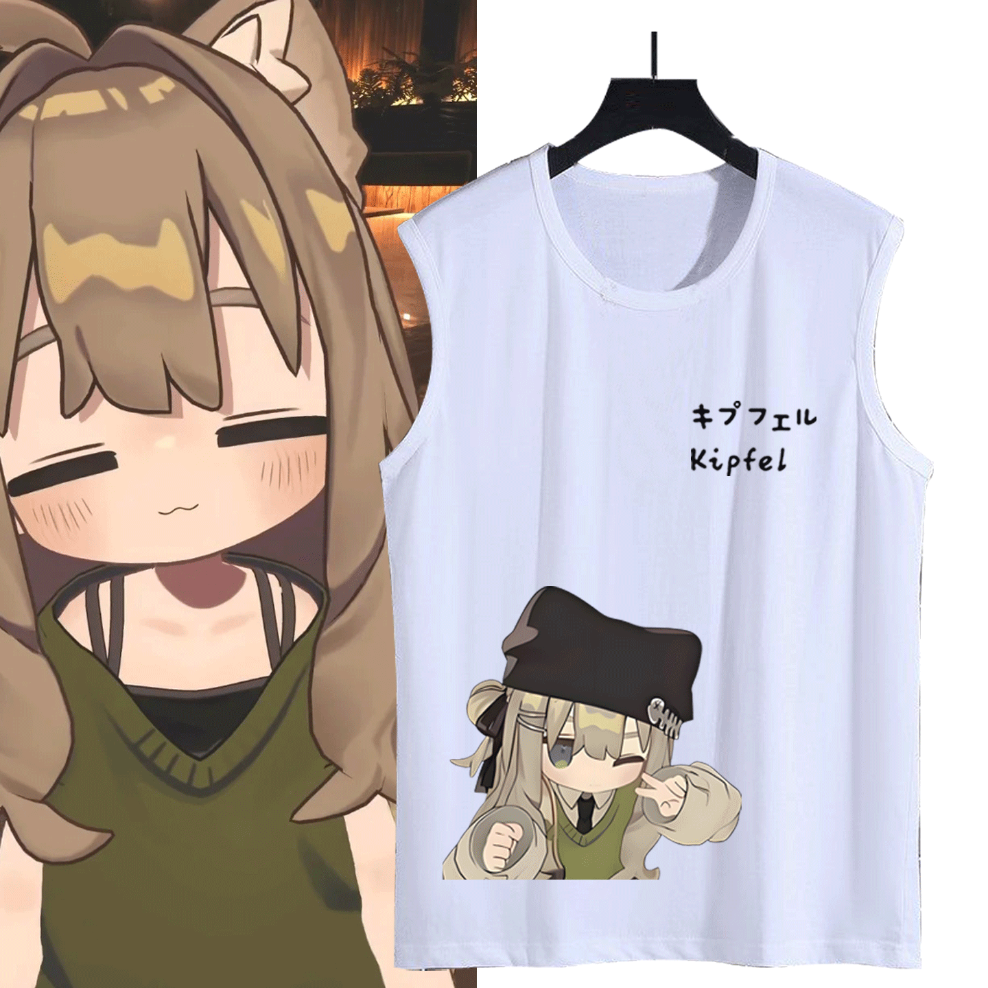 男女动漫日系二次元时尚潮流无袖