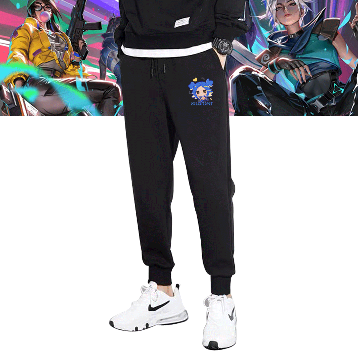 男女情侣束口卫裤子长裤