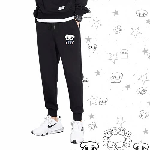 男女情侣束口卫裤子长裤