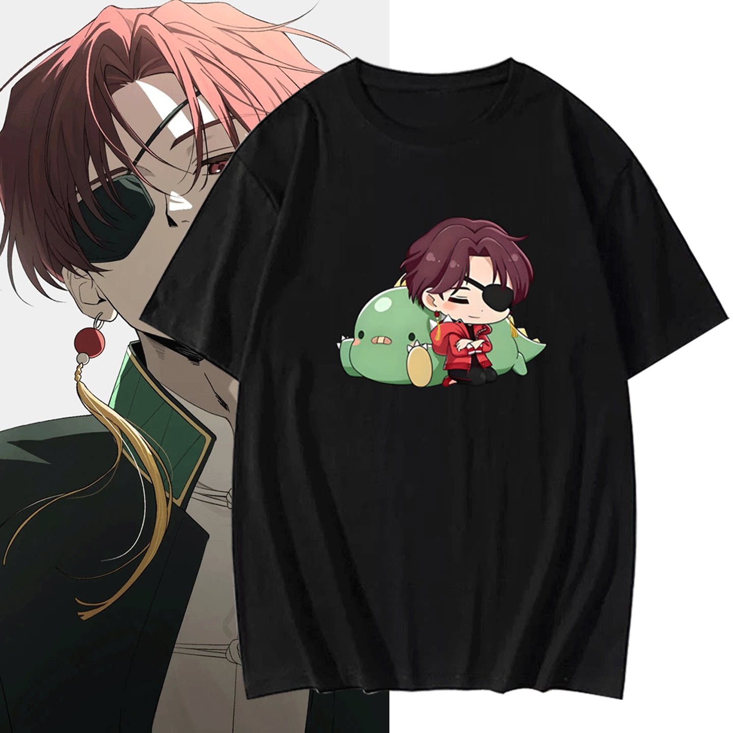 男女情侣可定制纯棉短袖T恤衫夏季防风铃防风少年Q版卡通表情周边