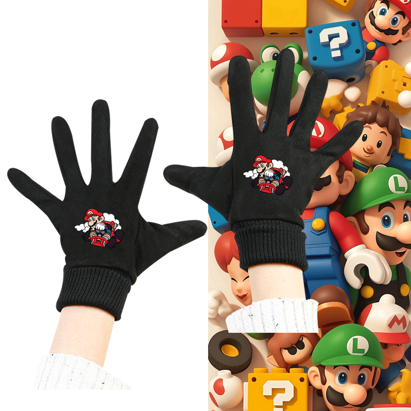 情侣可定制秋分指保暖手套