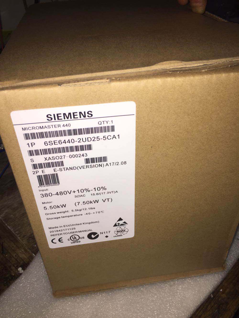 6se6440-2ud27-5ca1 正品西门子mm440变频器 7.5kw 3ac 380-480