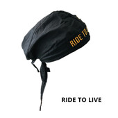 帽子男女头巾时尚 LIVE骑行户外万圣节潮 百搭韩版 纯棉黑色RIDE