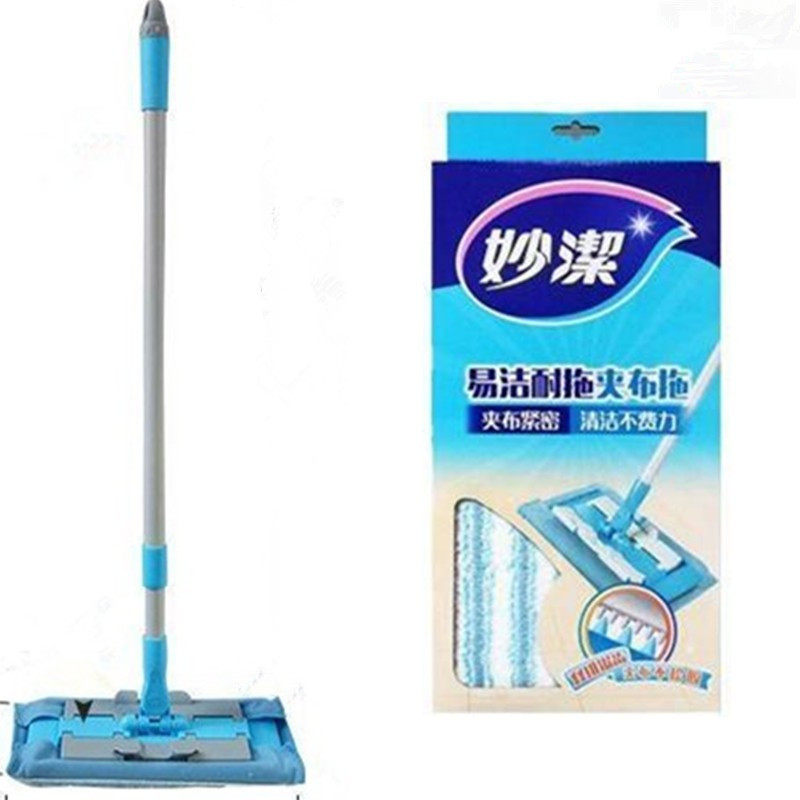 包邮妙洁易洁耐用夹布拖家用平板拖夹固式拖把易洁耐拖多功能拖把