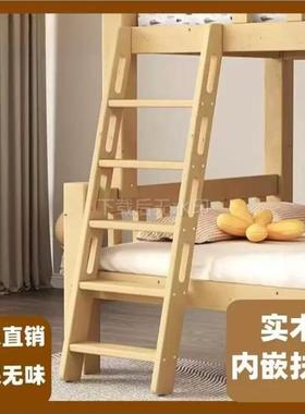 木梯子上下铺寝室梯子儿童高低床家用直梯扶手梯实木阁楼爬梯单卖