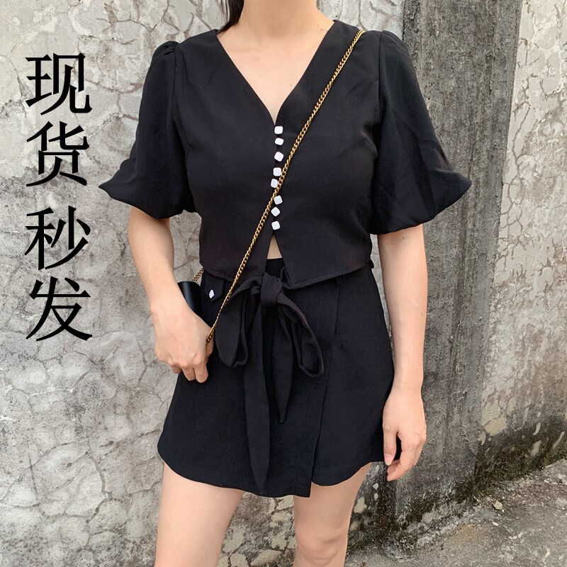 李潇洒胖mm复古气质女裙裤上衣