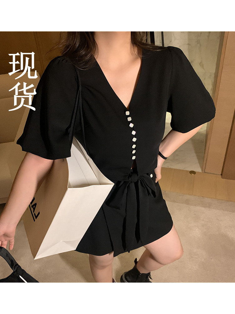 李潇洒胖mm复古气质女裙裤上衣