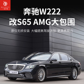 专用于上一代奔驰S级S400L S450L W222升级改装S65大包围中网尾喉