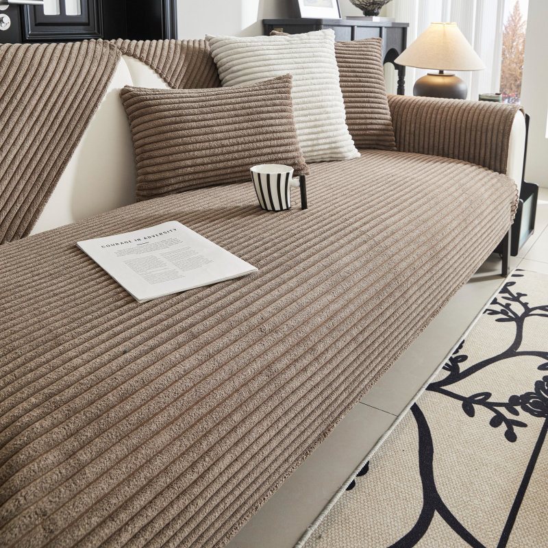 沙发垫冬季毛绒沙发坐垫简约现代纯色沙发套罩加厚防滑靠背盖布巾,居家布艺,沙发垫,淘宝优惠券,粉丝福利购,淘宝优惠卷