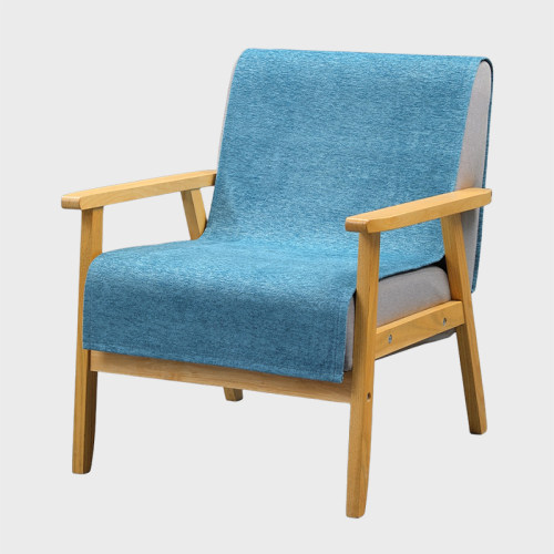 雪尼尔坐垫连体沙发椅