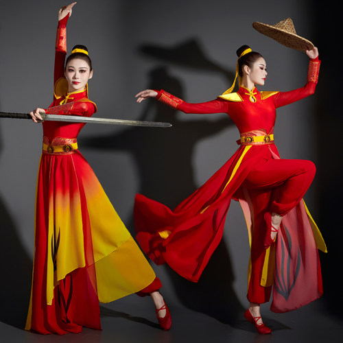 中国风飘逸仙气演出武侠风汉服