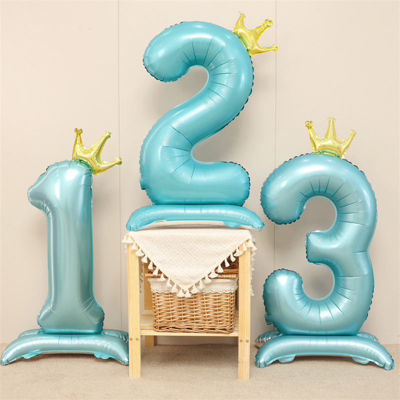 40寸带底座大号蓝色数字铝膜气球生日男女孩周岁拍照装饰场景布置,节庆用品/礼品,气球,淘宝优惠券,粉丝福利购,淘宝优惠卷