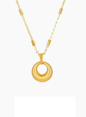 小坨峰拉丝胖福平安扣项链