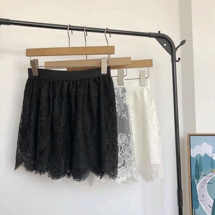 百搭蕾丝卫衣打底神器大码胖MM裙遮屁裙屁帘下摆打底裙半身短夏