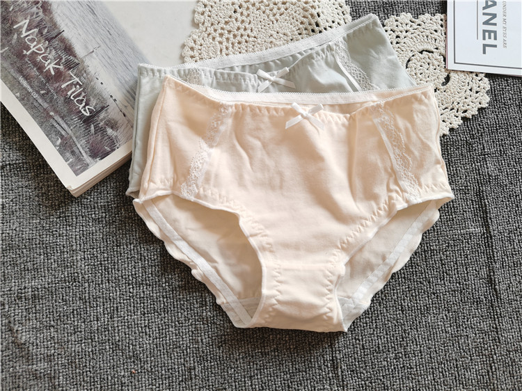 外贸日系女士纯棉内裤档腰包mm
