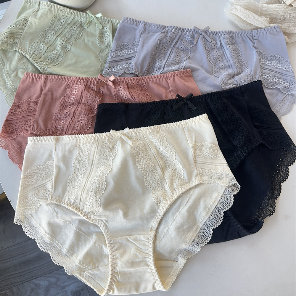 外贸女士纯棉内裤中高腰包臀无痕