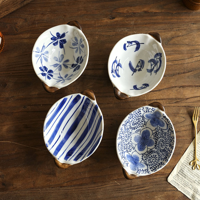 双耳小吃碟陶瓷蘸料味碟餐厅前菜小盘子日式分格零食盘水果试吃碟,餐饮具,碟,淘宝优惠券,粉丝福利购,淘宝优惠卷