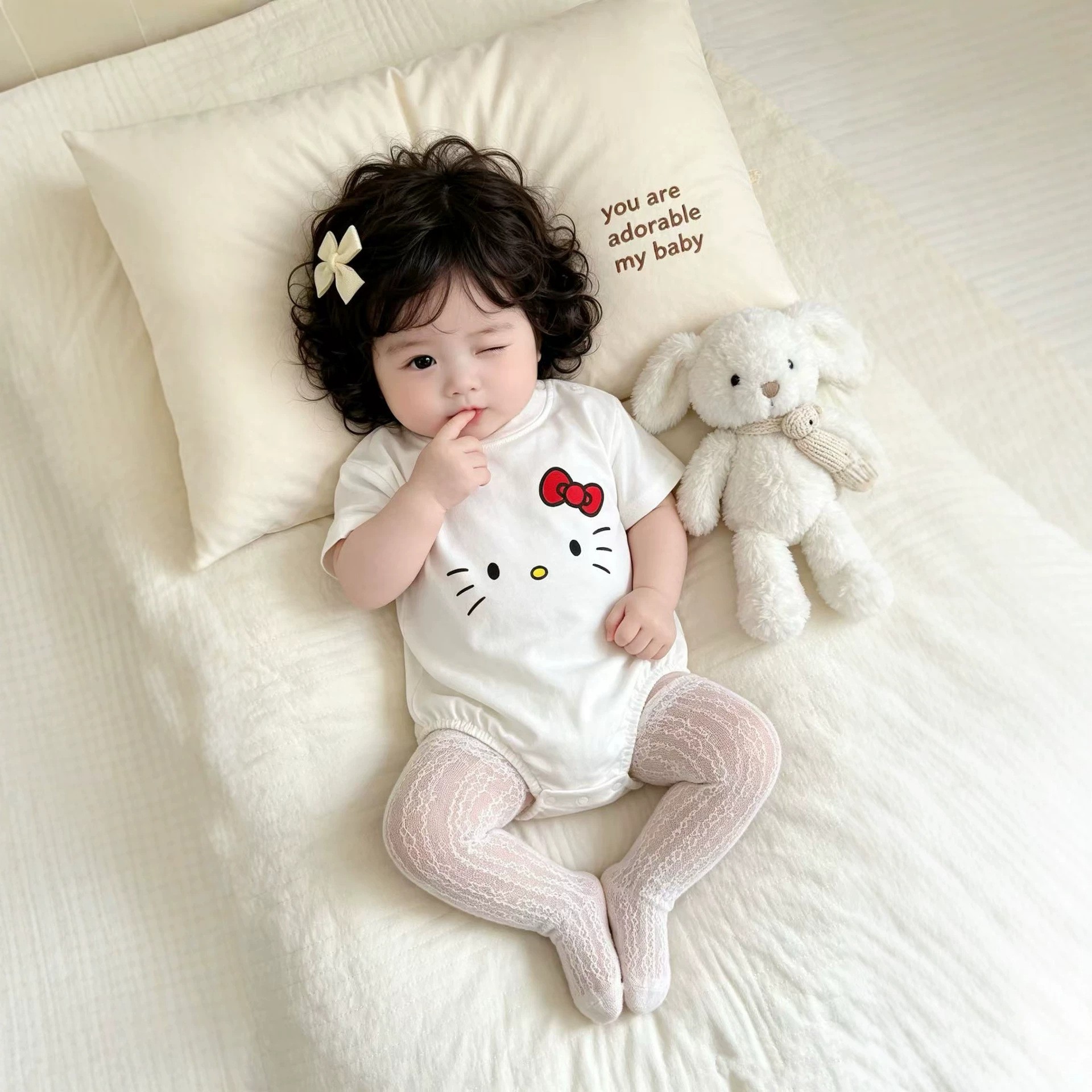 夏季女童HelloKitty连体衣超萌