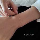 极细无感 回馈 14K包金纤细温柔不掉色素手链简约百搭纯银手饰女