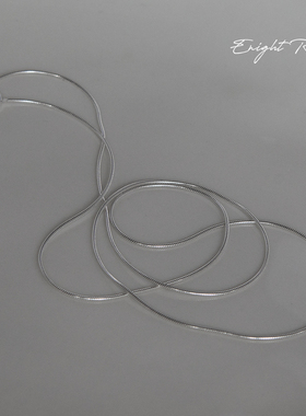 意大利进口925纯银哑光蛇骨项链