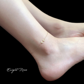 字母脚链定制 14K包金英文闺蜜足链不掉色高级感脚踝链女生日礼物