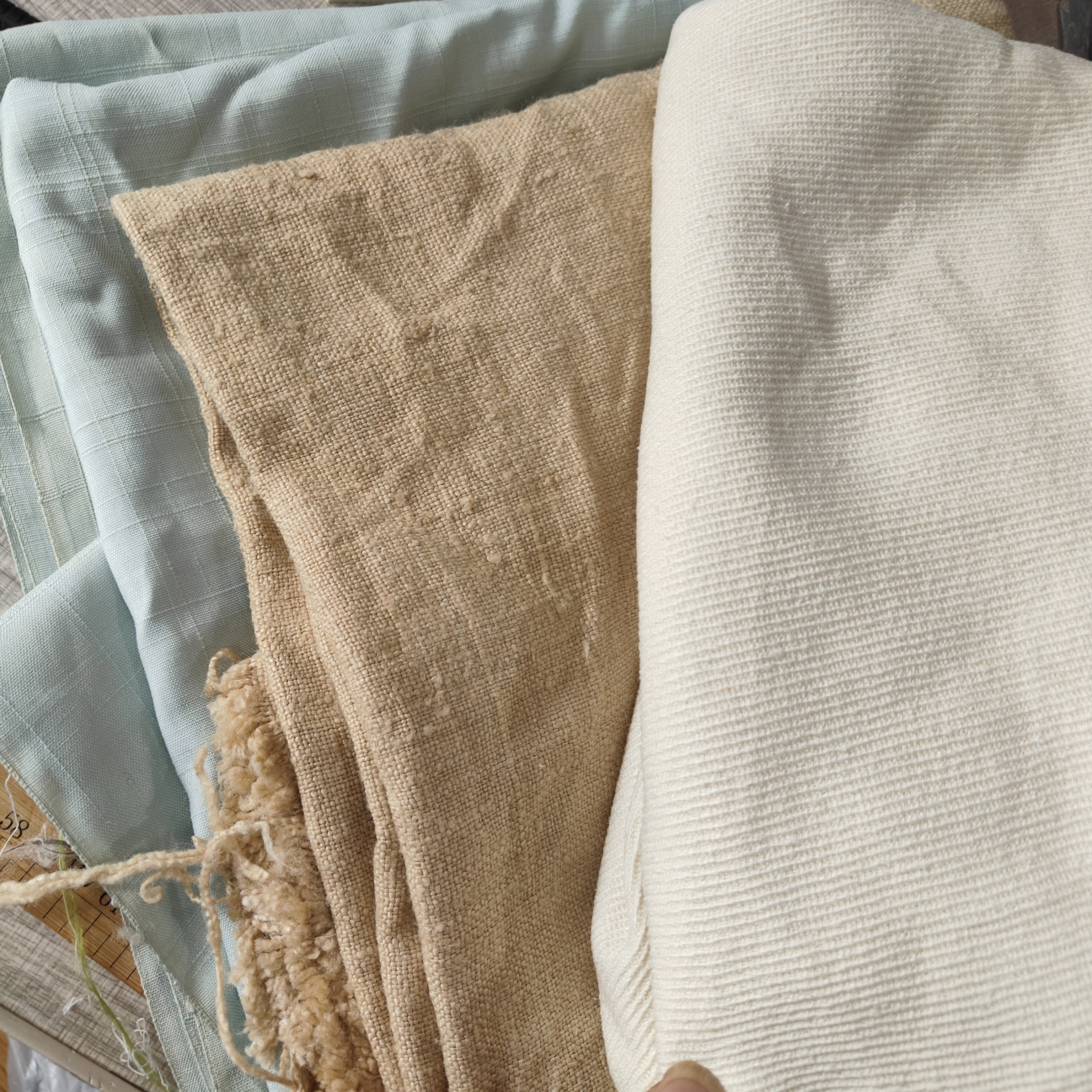 柞蚕丝大布头 秋季真丝厚老粗布纯色丝绸 疙瘩绸绢丝零料布DIY