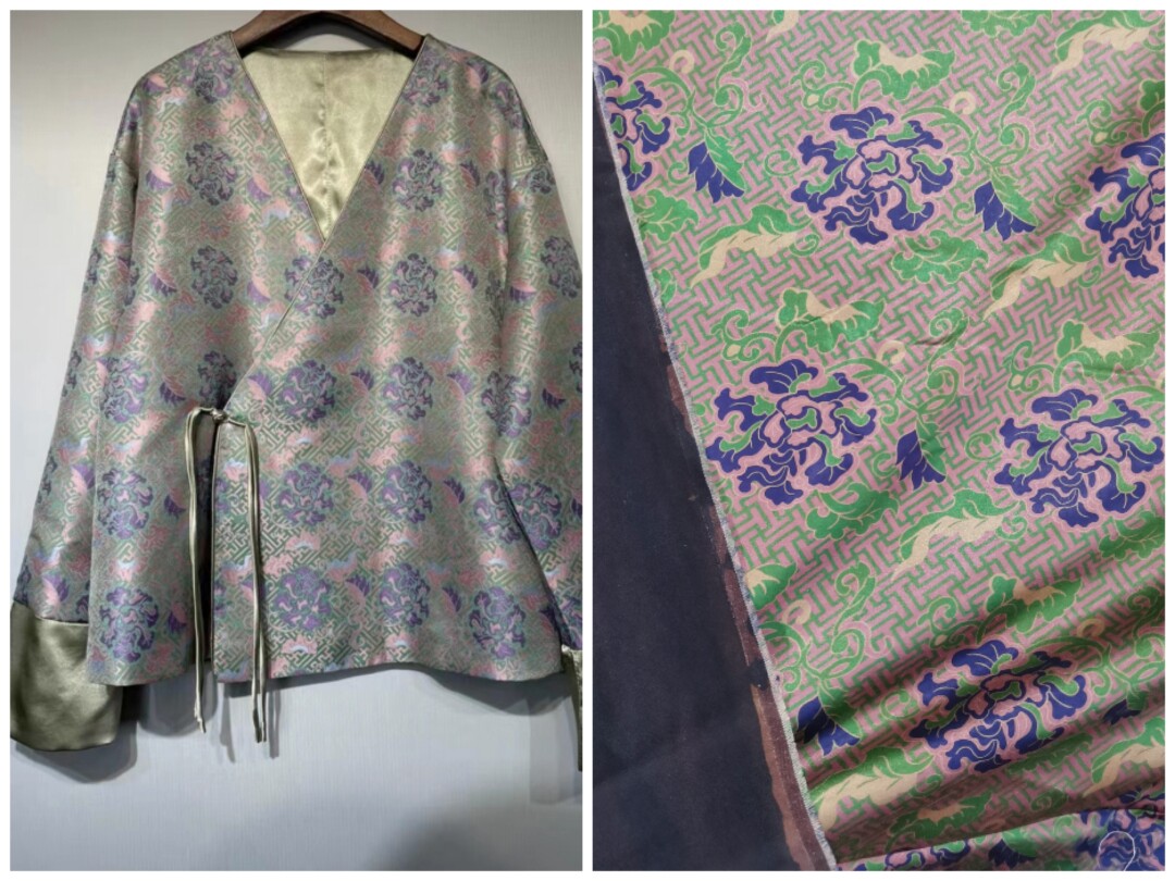 重磅香云纱皮子缎面料 50姆米厚度香云纱过泥丝绸缎花色厚香云纱