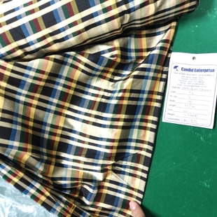 印度双宫桑蚕丝100%真丝面料 宽幅格子设计师精品轮廓感1920姆米