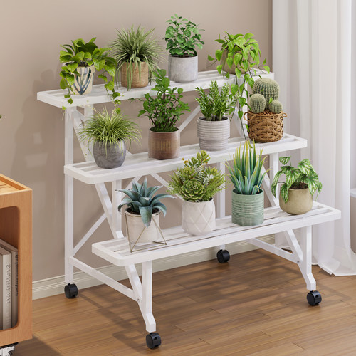 花架置物架阳台可移动铁艺置物架